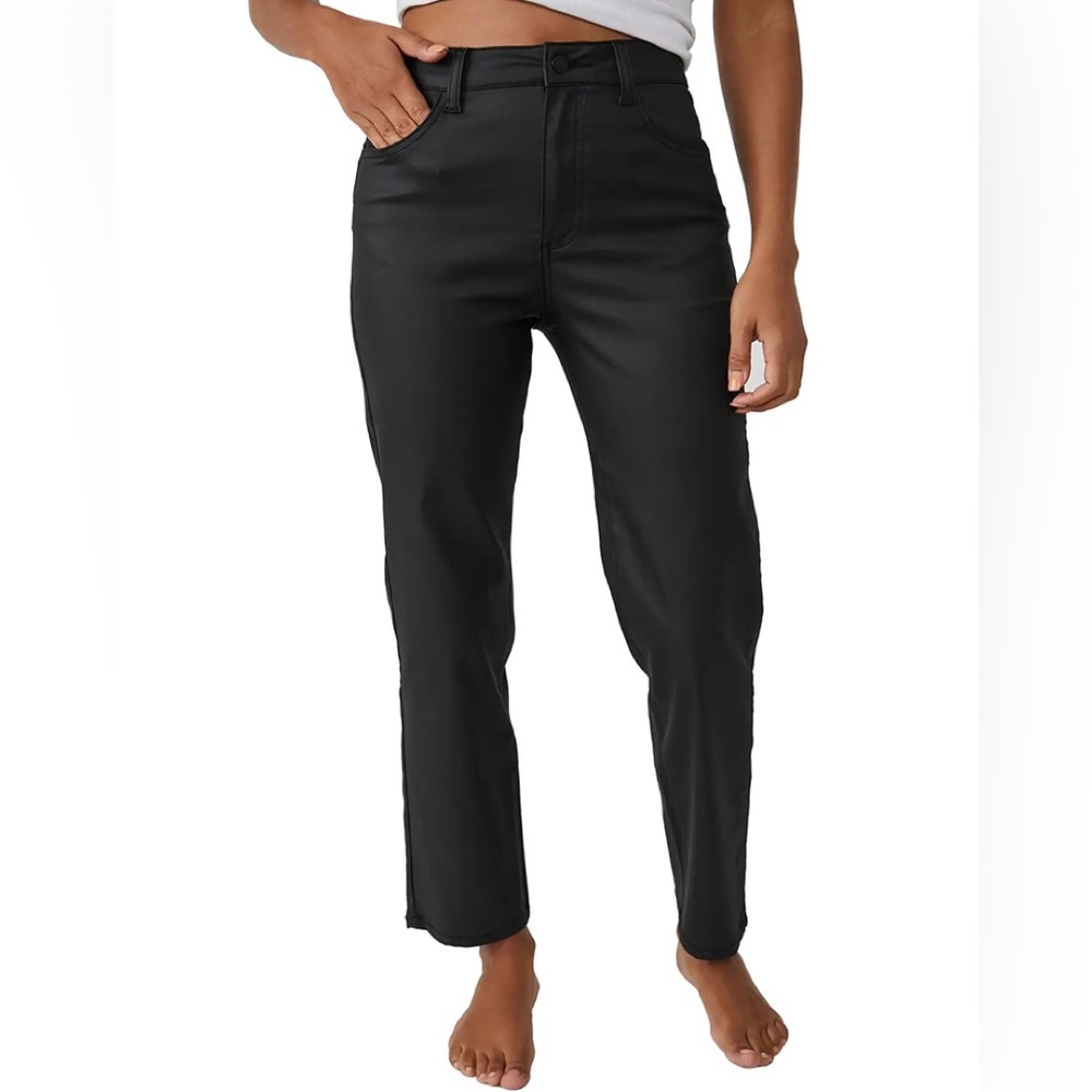 Free People Pacifica straight leg faux leather pants size 28 NWT